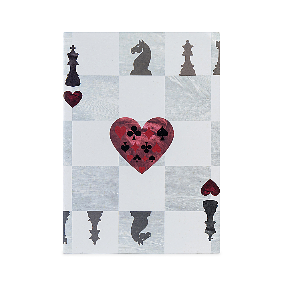 Discover the Straight Flush K, Q, J Notebook Set at The Luxe Maison, featuring King, Queen, and Jack designs on translucent vellum covers. Pack of 3, made in Dubai.