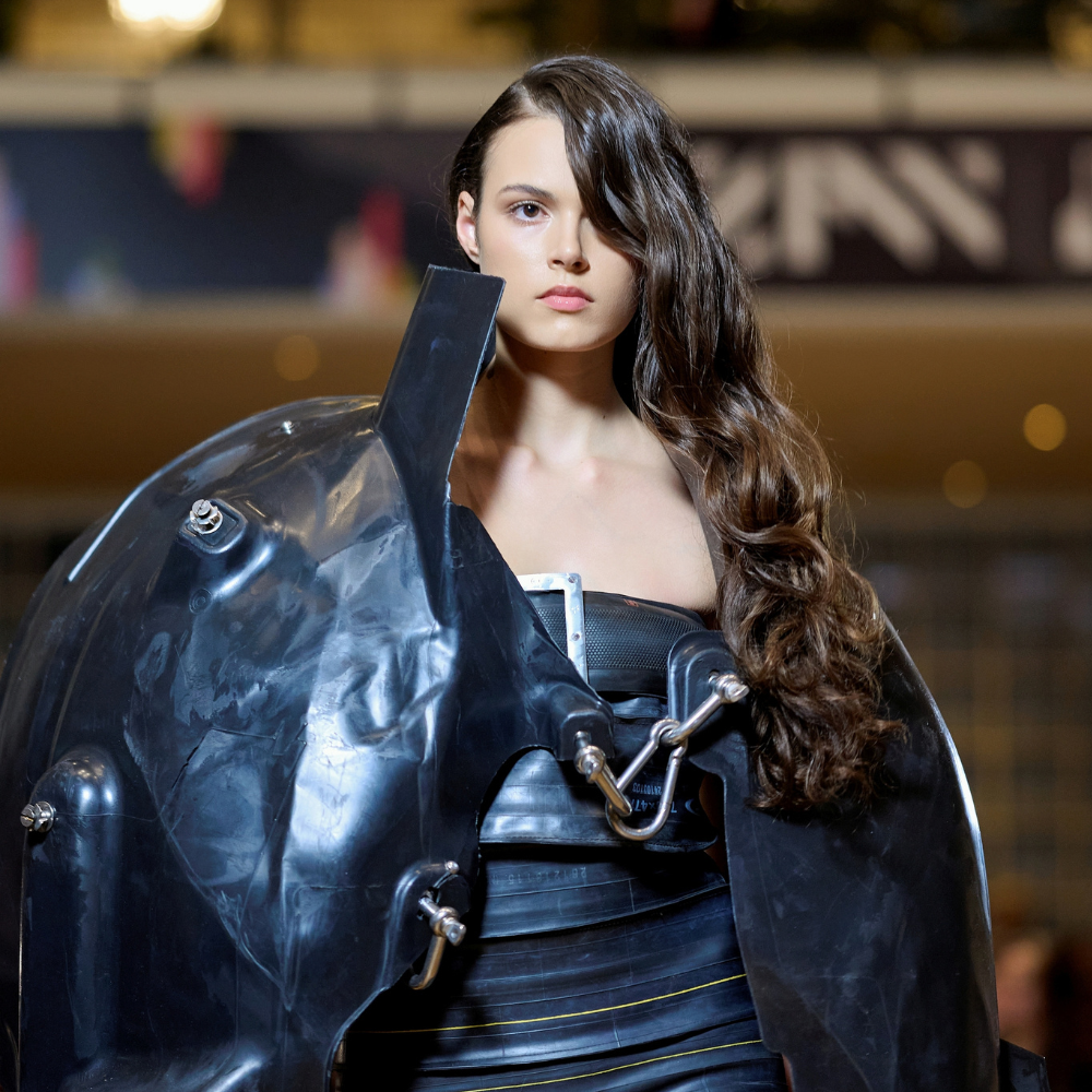 Own the spotlight with Strapless Black Rubber Maxi Dress. shop bold, runway-inspired fashion in Designer Stores India. Shop now!!