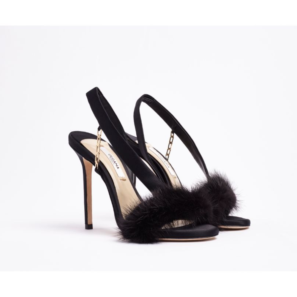 Strappy Mink Heels