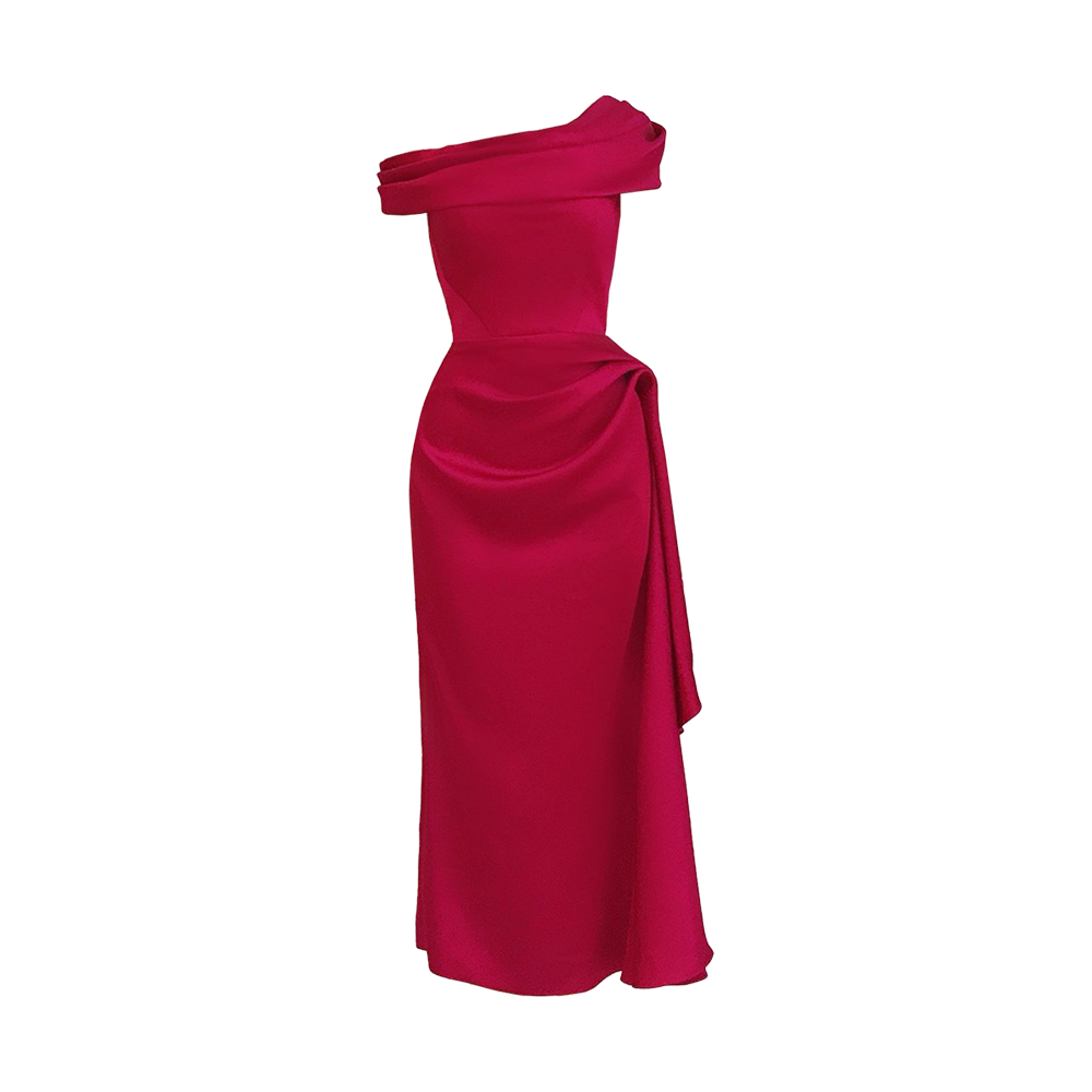 Discover the exquisite stylized pink silk dress, a perfect blend of luxury and sophistication. Shop our exclusive designer women's wear collection.