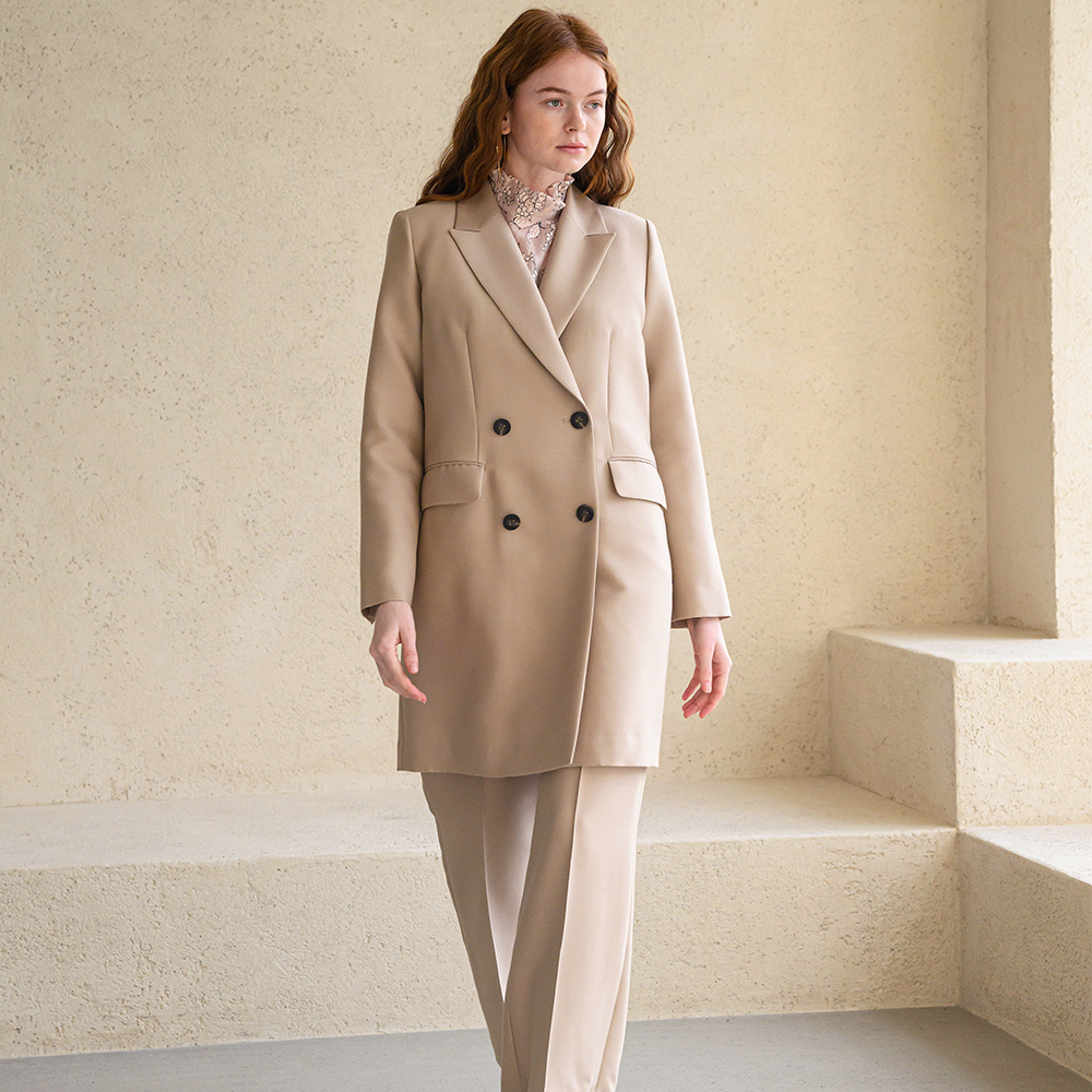 Desert sand colored double jacket