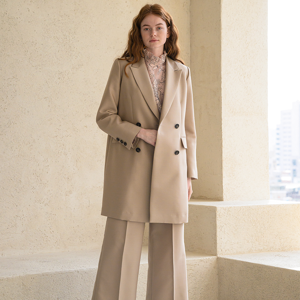 Desert sand colored double jacket