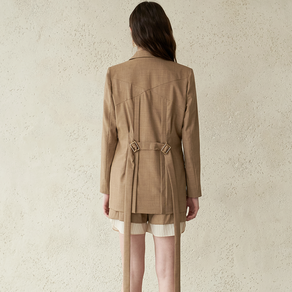 Dirt-colored single jacket