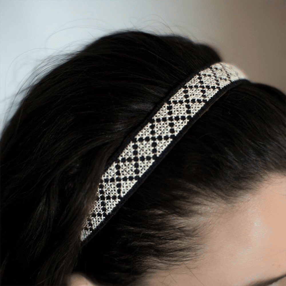The Tatreez Headband is the ultimate accessory to add a pop of personality to your outfit or hairstyle.