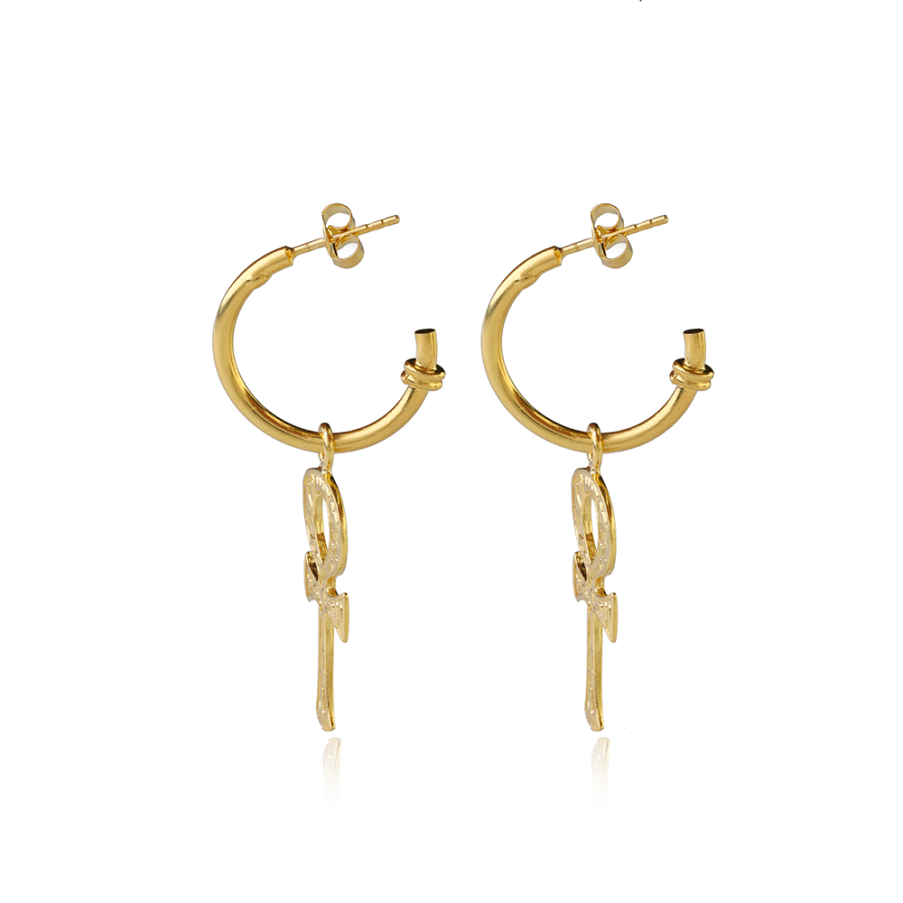 The Ankh Earring in 22K Gold Vermeil is inspired to demonstrate the colour of the sun. Shop from our finely curated collection online. Shop now!