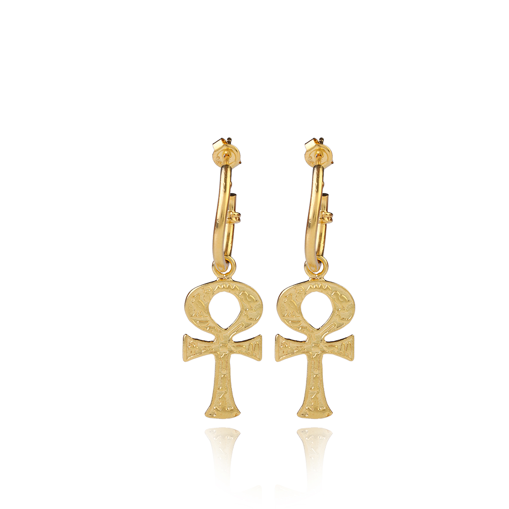 The Ankh Earring in 22K Gold Vermeil is inspired to demonstrate the colour of the sun. Shop from our finely curated collection online. Shop now!