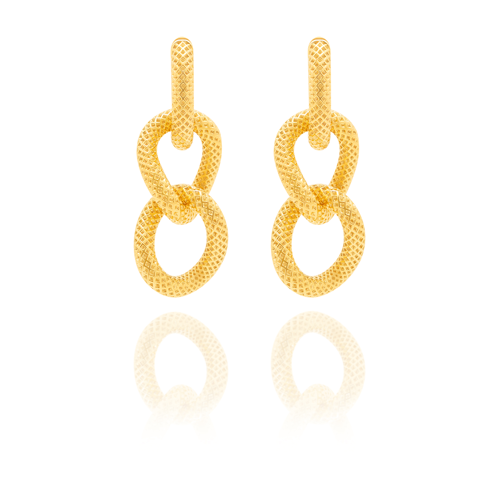 These earrings are one of a kind and can be worn 3 different ways. You can adjust the chain-link earrings to your liking