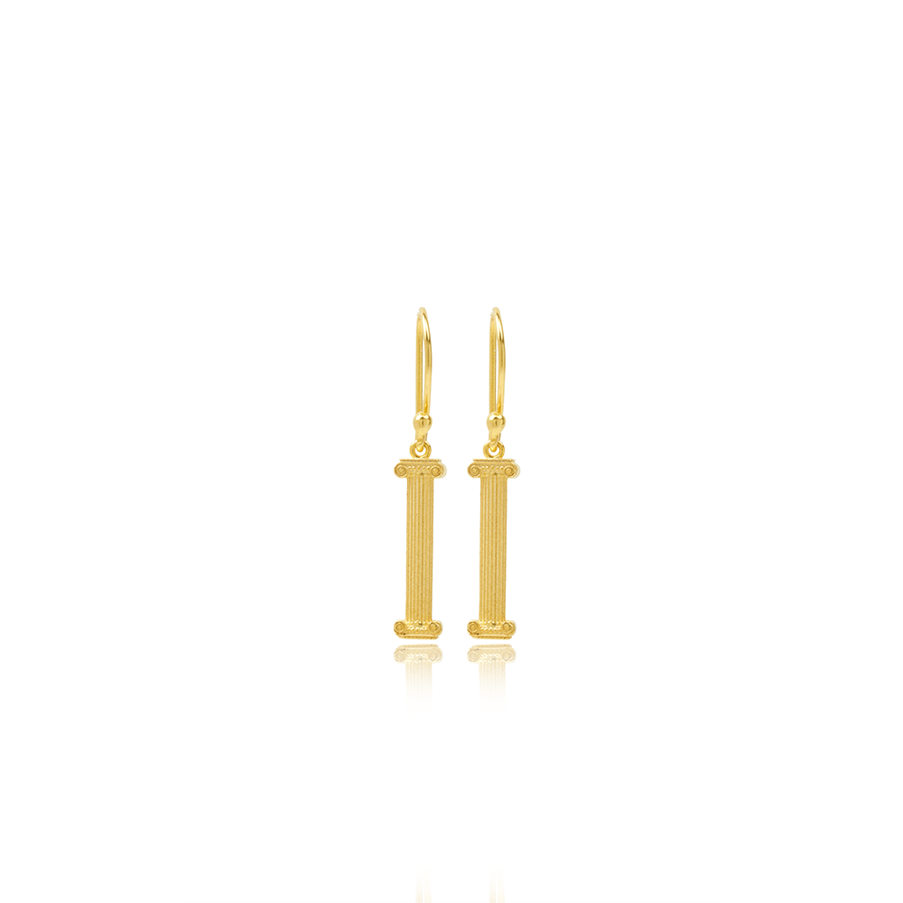 Ionic Dangle Earrings in 22K Gold Vermeil is inspired by Temple of Athena Nike & part of our carefully curated jewellery collection for women. Shop now!