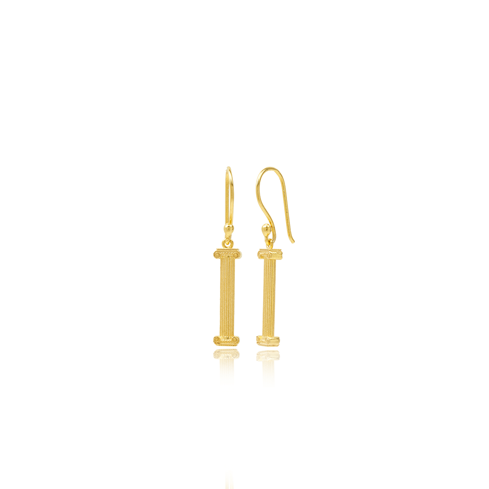 Ionic Dangle Earrings in 22K Gold Vermeil is inspired by Temple of Athena Nike & part of our carefully curated jewellery collection for women. Shop now!