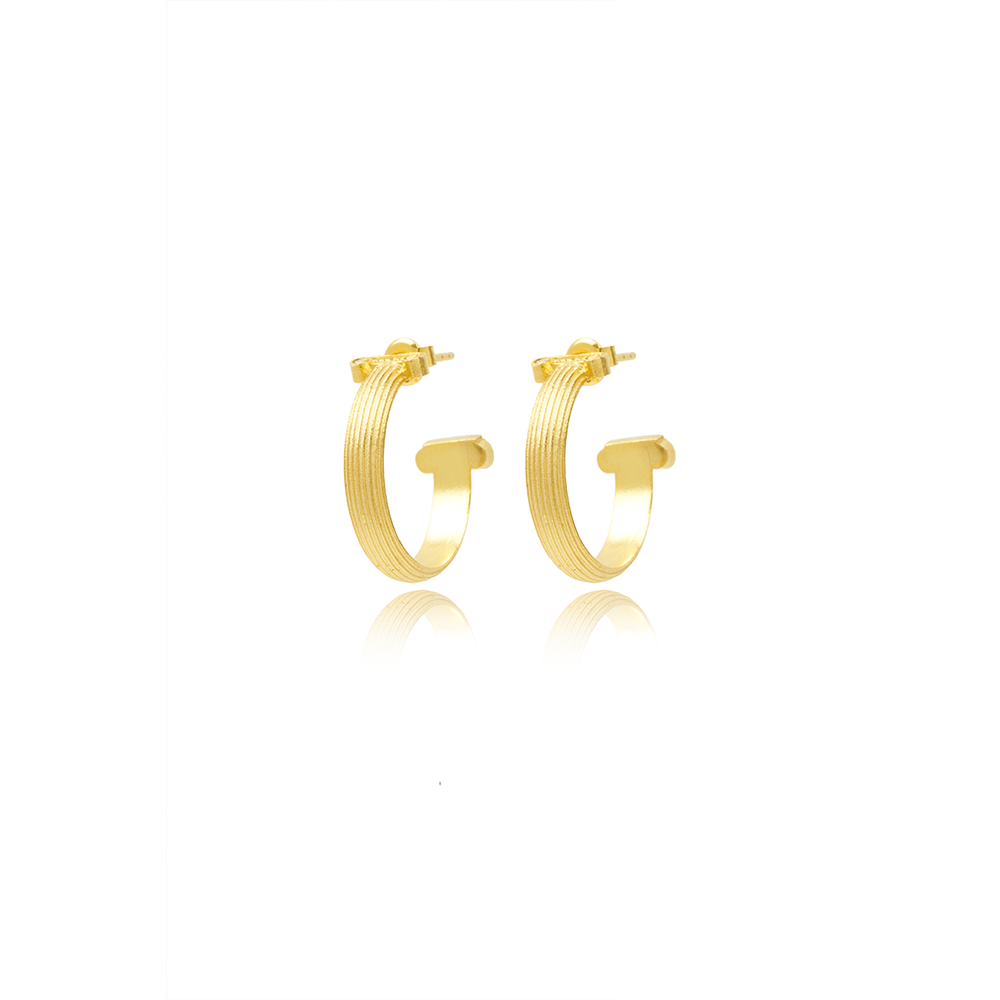 Shop Ionic Hoop Earrings in 22K Gold Vermeil is inspired by Temple of Athena Nike, part of our curation of handcrafted jewellery for women. Shop now!