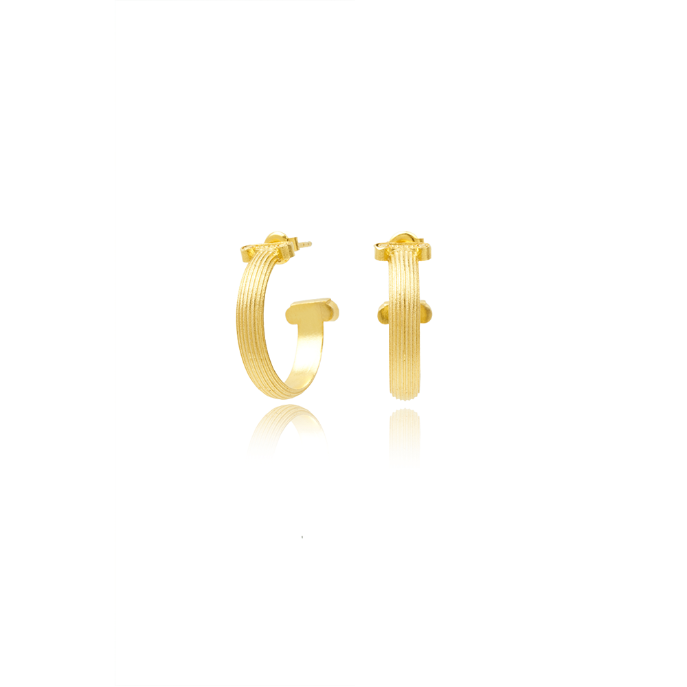 Shop Ionic Hoop Earrings in 22K Gold Vermeil is inspired by Temple of Athena Nike, part of our curation of handcrafted jewellery for women. Shop now!