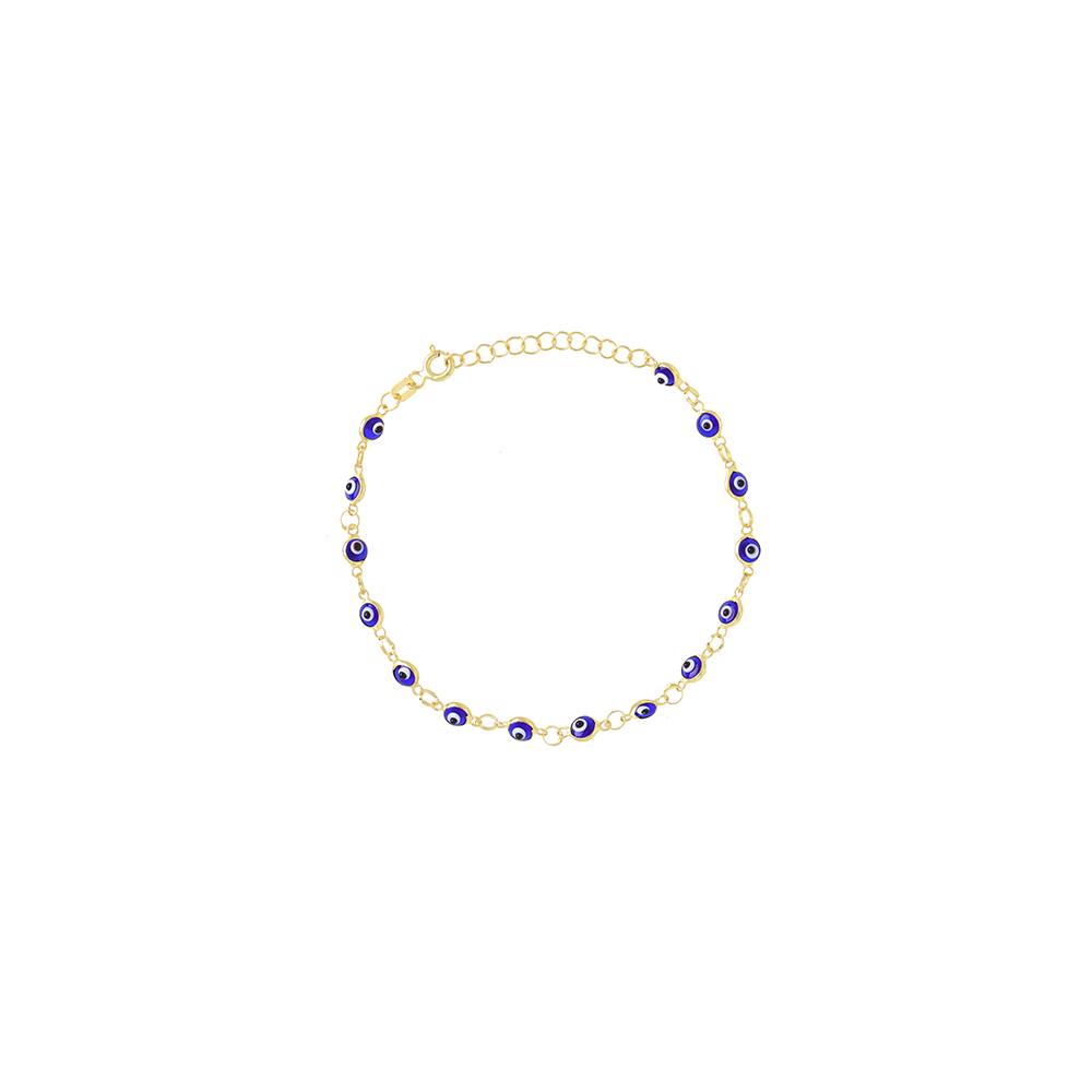 Nazar Bracelet in 22K Gold Vermeil is designed to create the perfect talisman with handcrafted glass charms. Shop designer charm bracelets. Shop now!