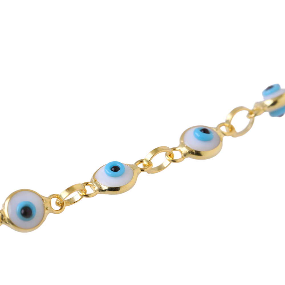 Nazar Bracelet in 22K Gold Vermeil is designed to create the perfect talisman with handcrafted glass charms. Shop designer charm bracelets. Shop now!