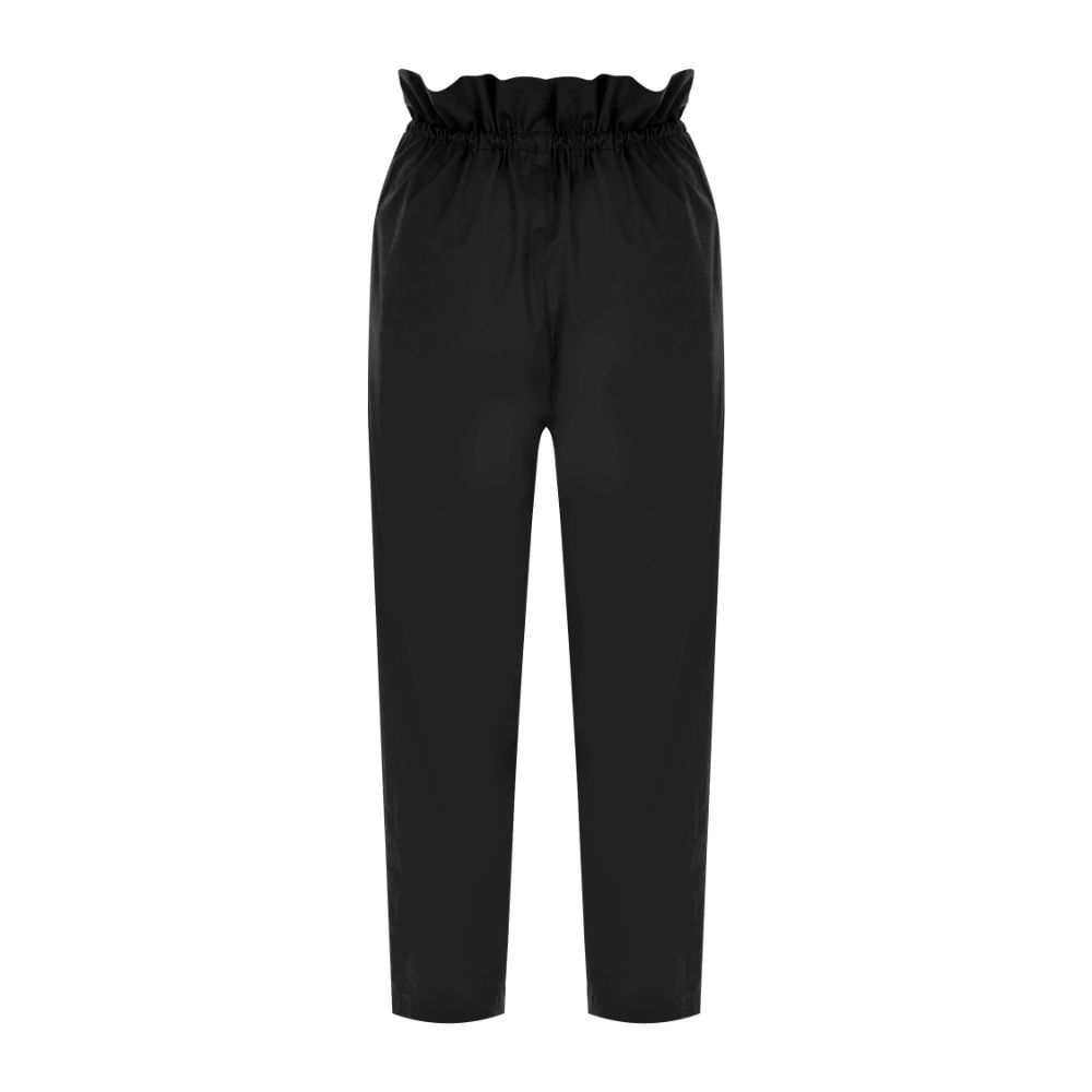 TIE-DETAILED POPLIN PANTS 100% COTTON