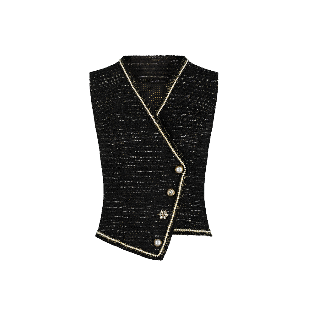 The Luxe Maison Tweed Waist Coat is perfect for elegant style. Shop at good online shopping site for women's clothing. Shop Now!