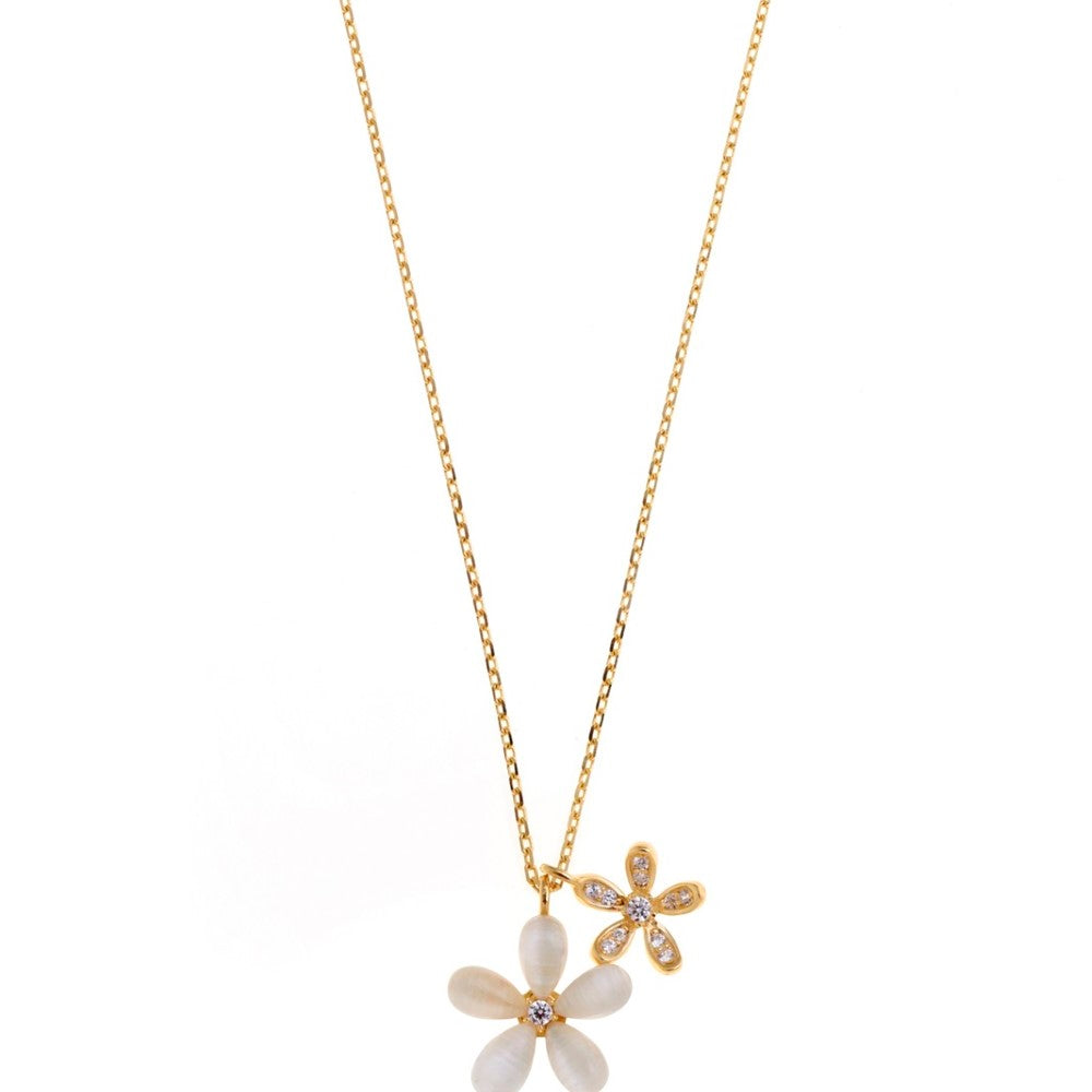 Two Flowers Necklace