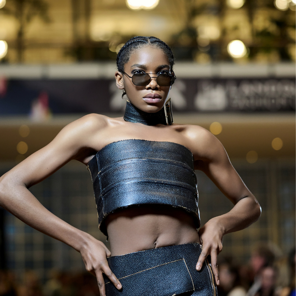 Upgrade your fashion game with Upcycled Briefcase Top Mini Skirt Set. A unique fusion of creativity and style. Shop now!!
