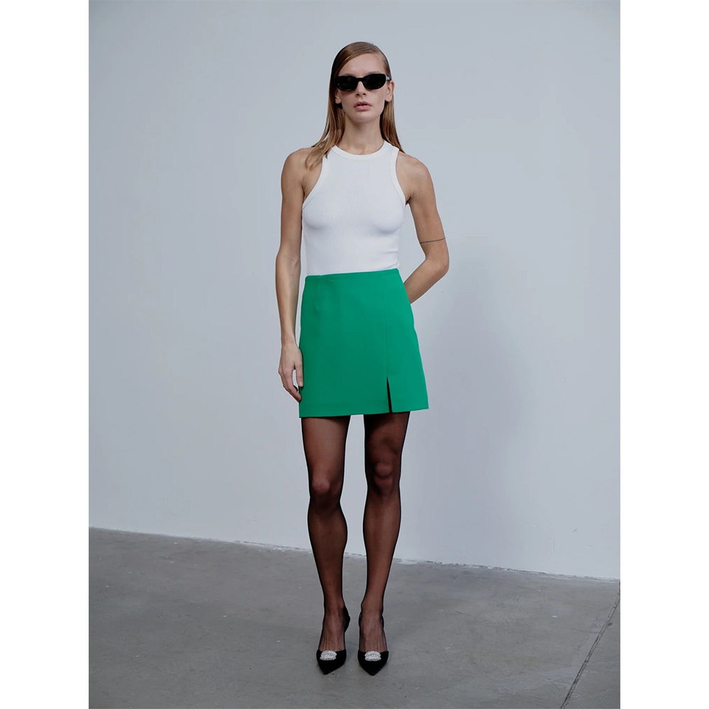 Vance Mini Skirt in Vert de Noel