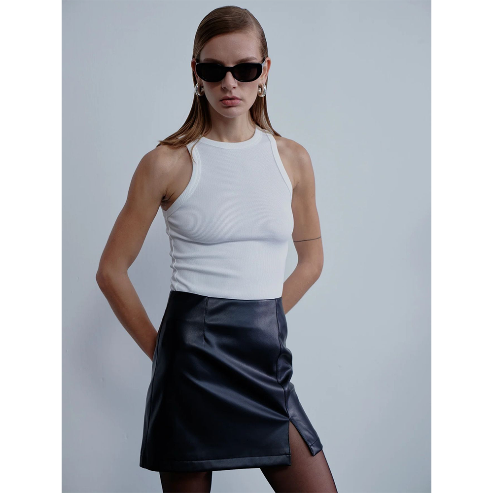 Vance Vegan Leather Mini Skirt