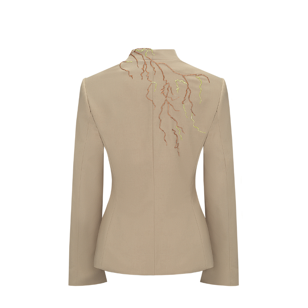 Make a mark in luxury clothing with the Versatile Blazer With Silicone Pattern. Shop Now!