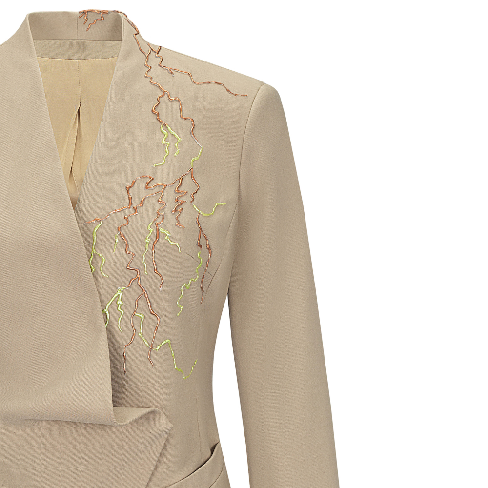 Make a mark in luxury clothing with the Versatile Blazer With Silicone Pattern. Shop Now!