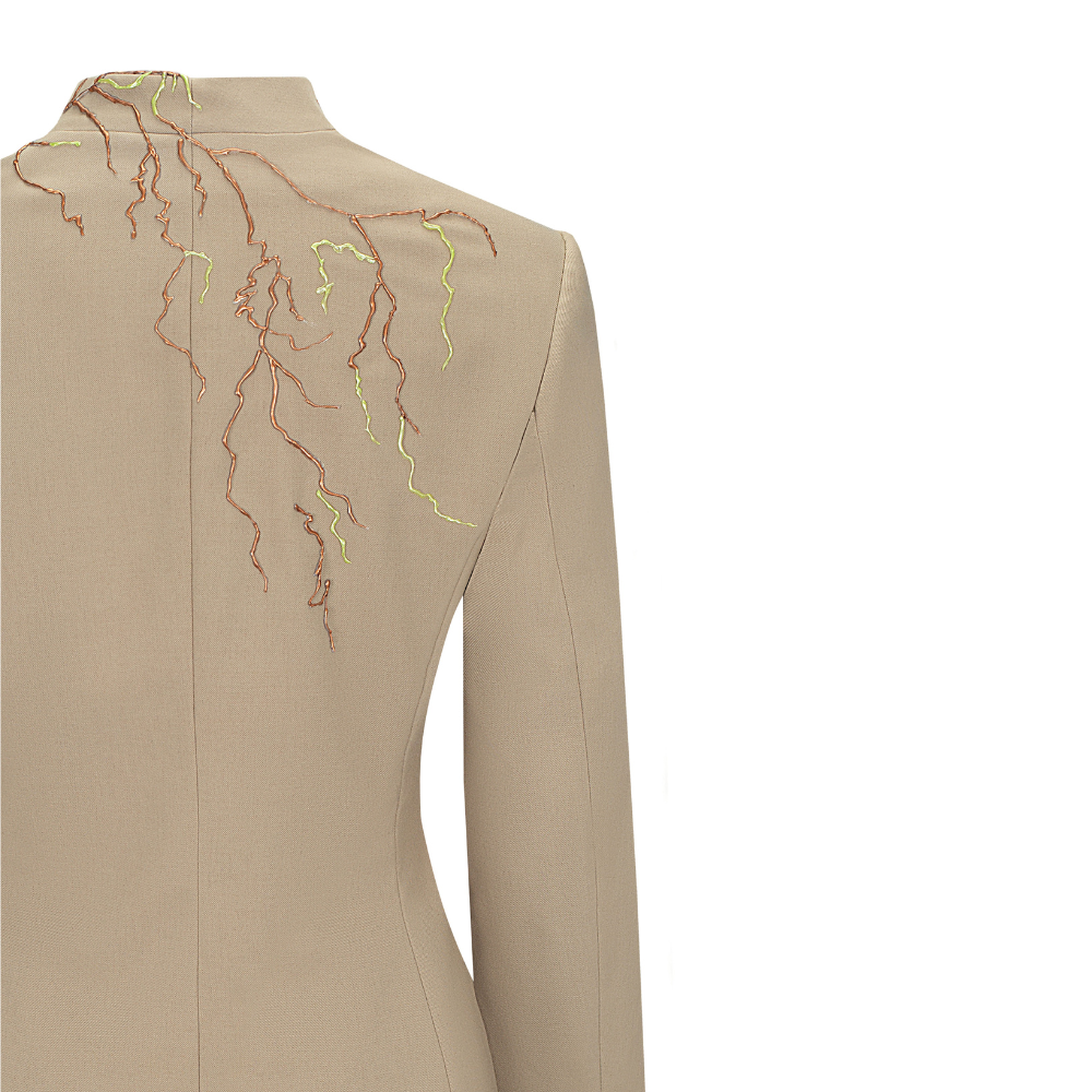 Make a mark in luxury clothing with the Versatile Blazer With Silicone Pattern. Shop Now!