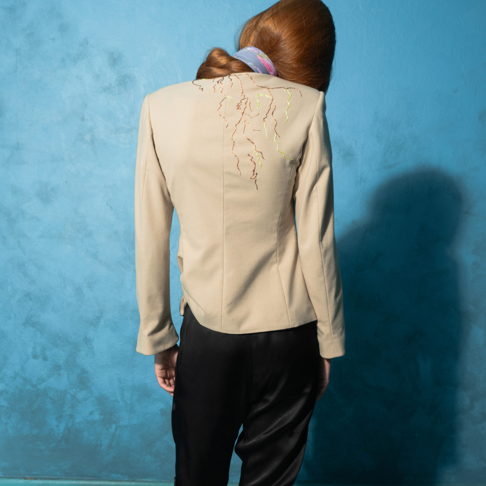 Make a mark in luxury clothing with the Versatile Blazer With Silicone Pattern. Shop Now!