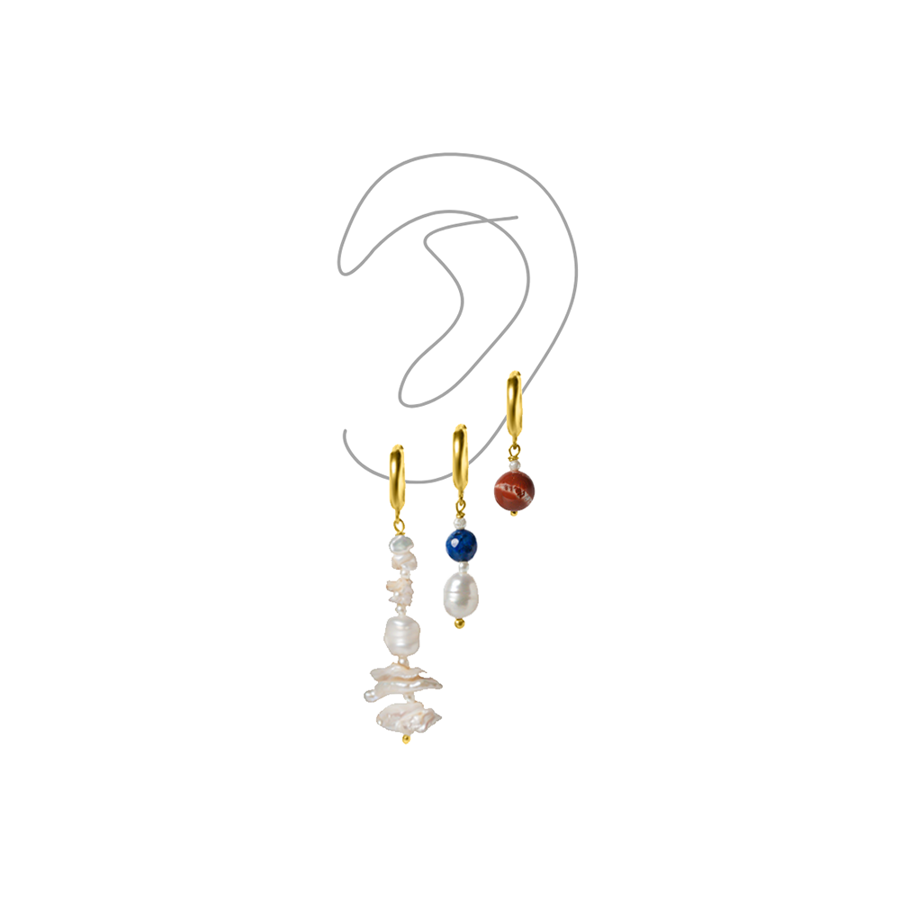 The Waterscape set features 3 hoop earrings inspired by the vivid nautical colors and mesmerizing hues of the sea.