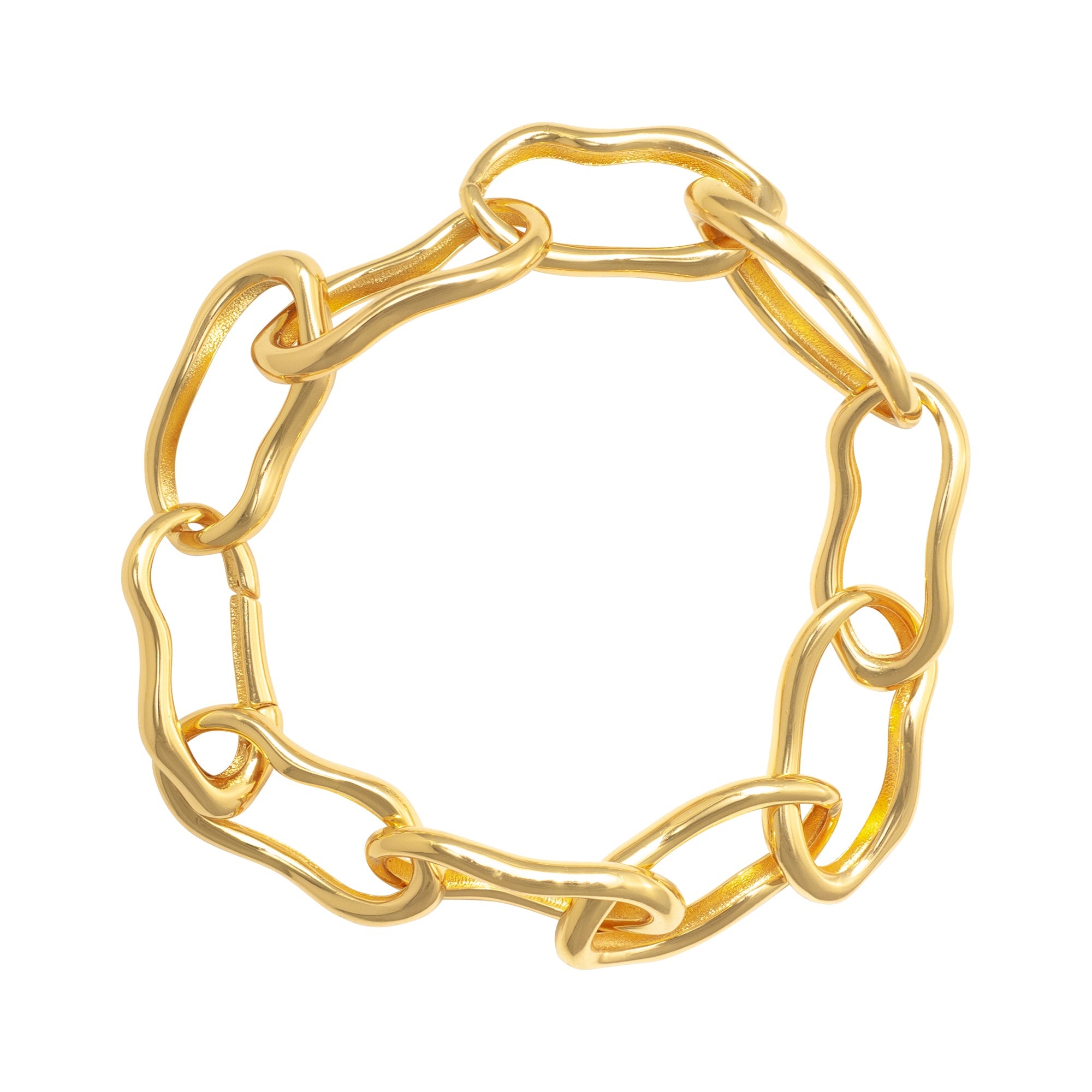 Unveil elegance with our Gold Molten Chain Bracelet, perfect for any outfit. Explore stylish options in our accessories online shop. Shop Now!