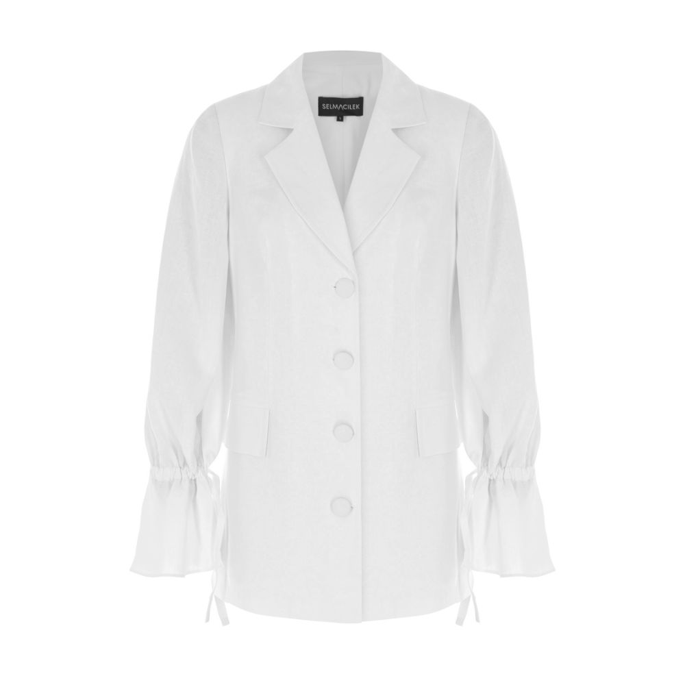 WHITE LINEN JACKET 100% LINEN (Eco-Friendly)