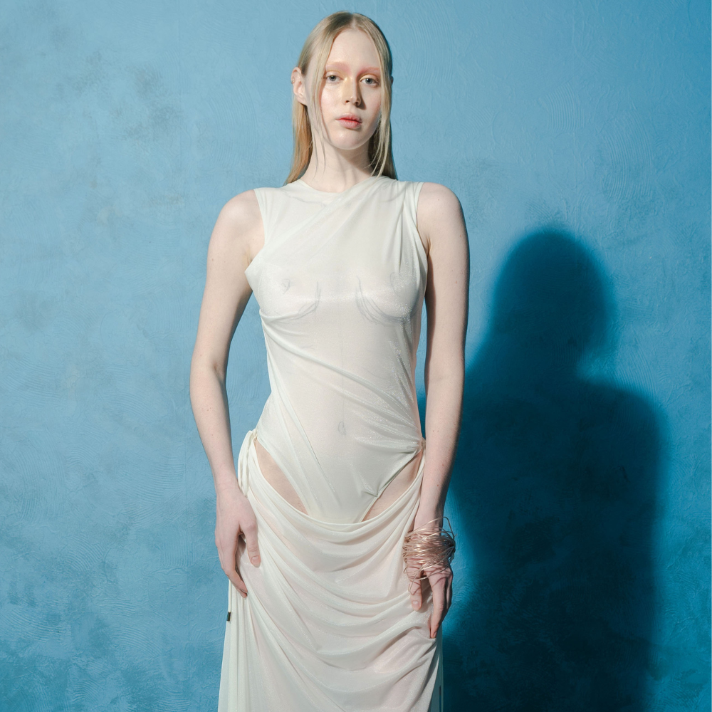 Luxe designer clothes in White Body Dress. Shop Now!