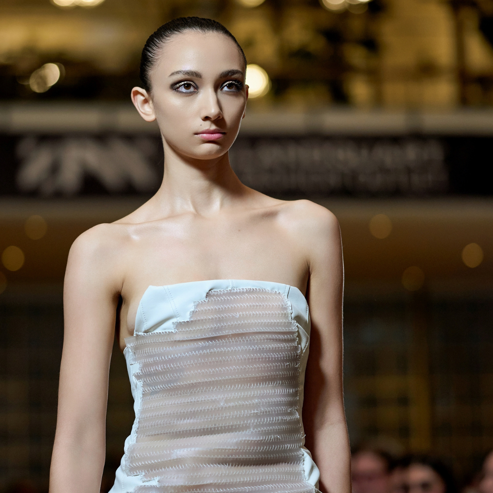 White Upcycled Mini Dress