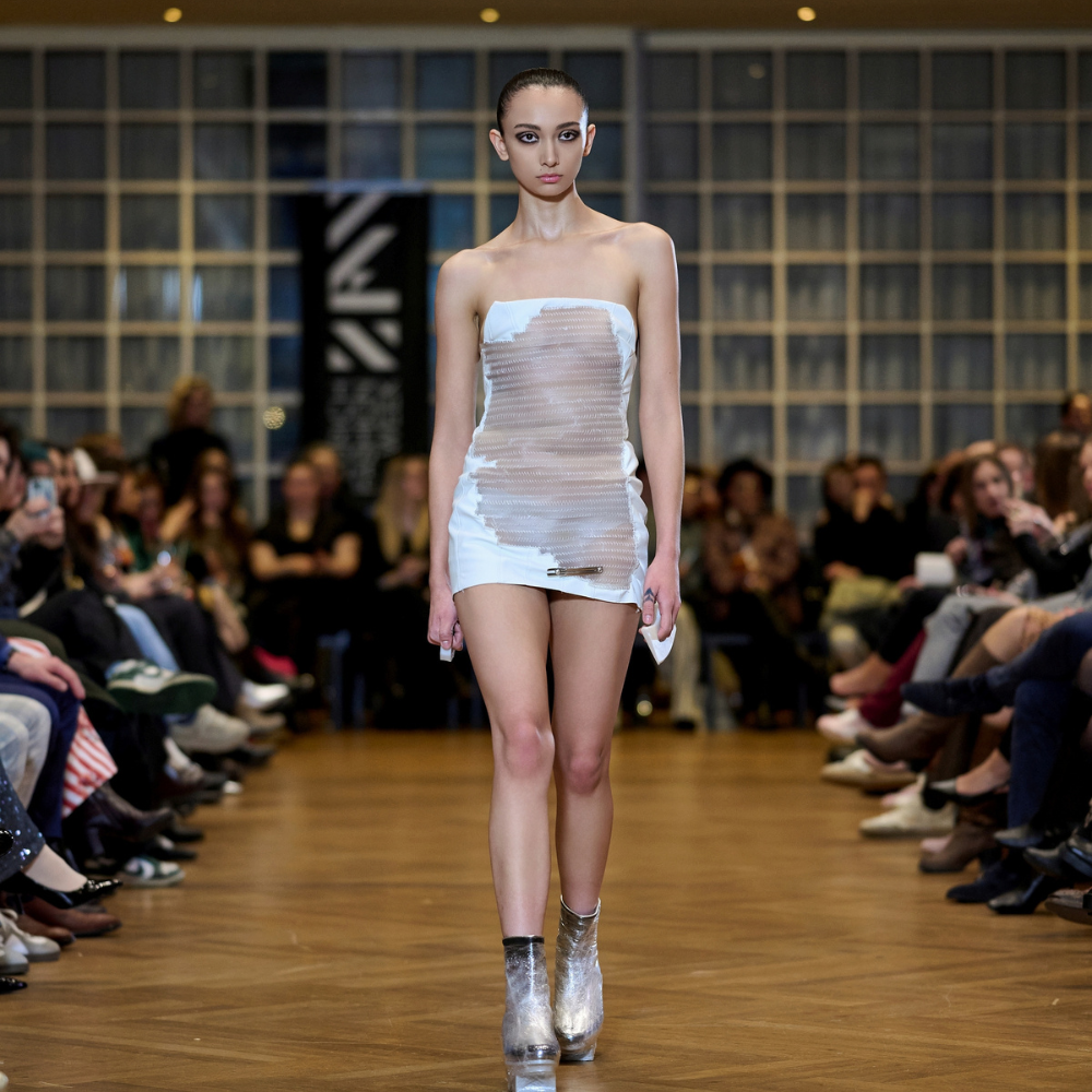 White Upcycled Mini Dress