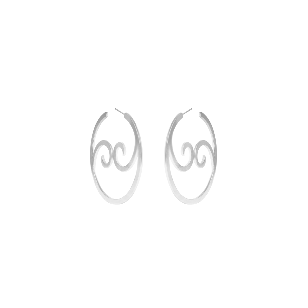 Update your look with Yin Yang Wave Hoops - Large from women's accessories near me. Perfect for any occasion. Shop now!