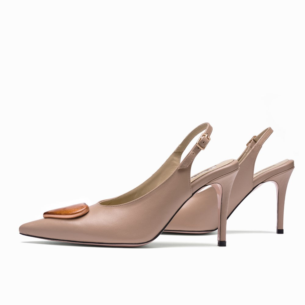 Yoko Slingback Nude Amour in the women’s heels shop brings soft elegant beauty. Shop Now!