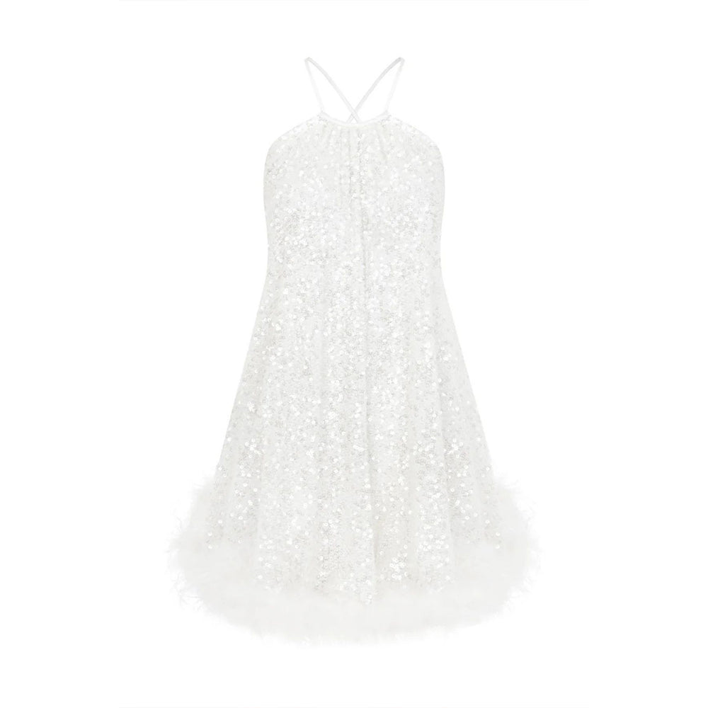 Discover pure sophistication with the Yvonne Sequin Mini Dress at our luxury shop online. Shop Now!