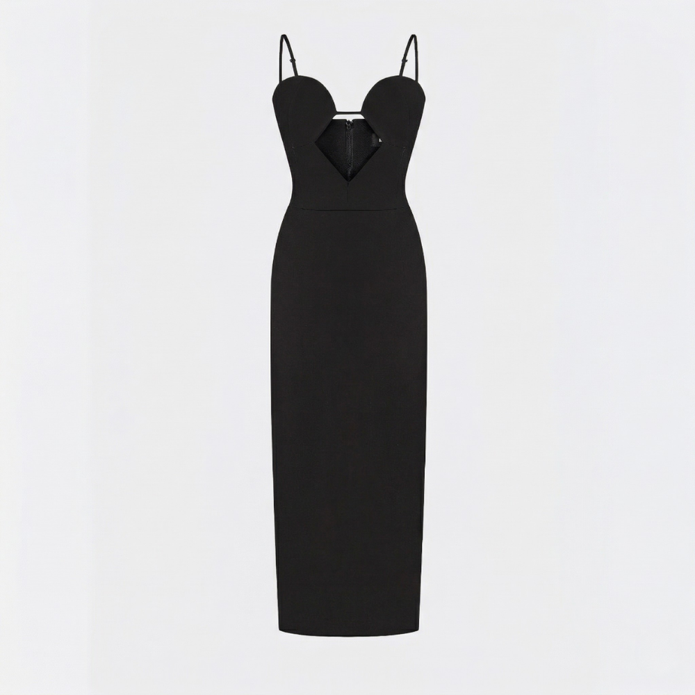 Elegant corset dress with cutout bust and push-up cups. Shop now